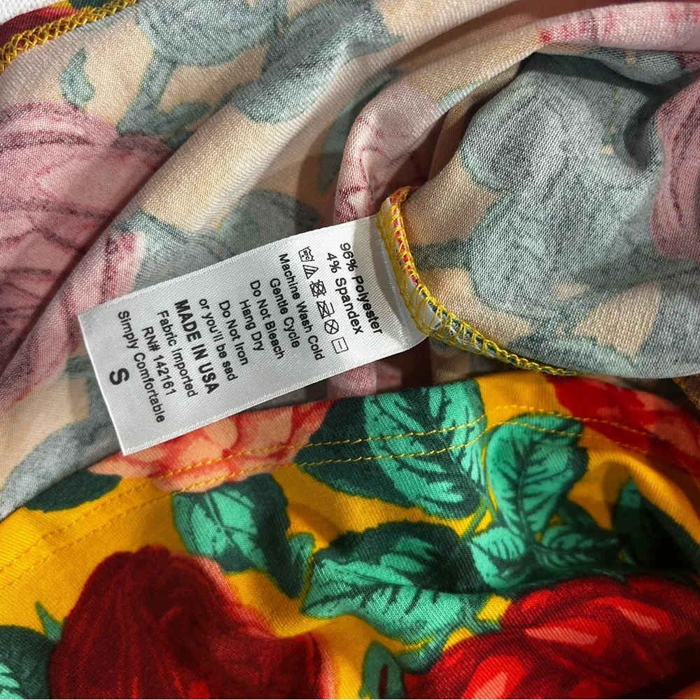 NWT Lularoe Small Maxi Floral Yellow and Red Women's Skirt - Picture 6 of 6